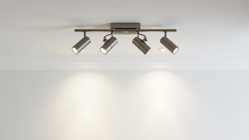 adjustable three bulb track lighting