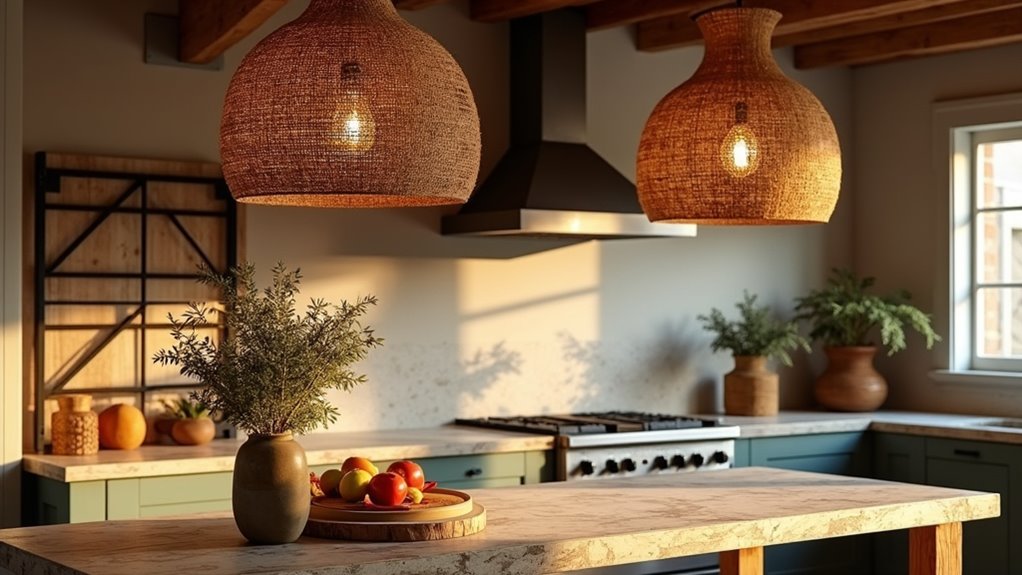 artisan natural material pendants