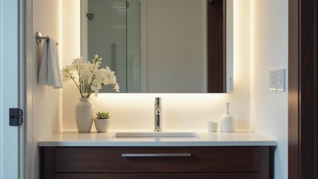 balanced vanity mirror proportions