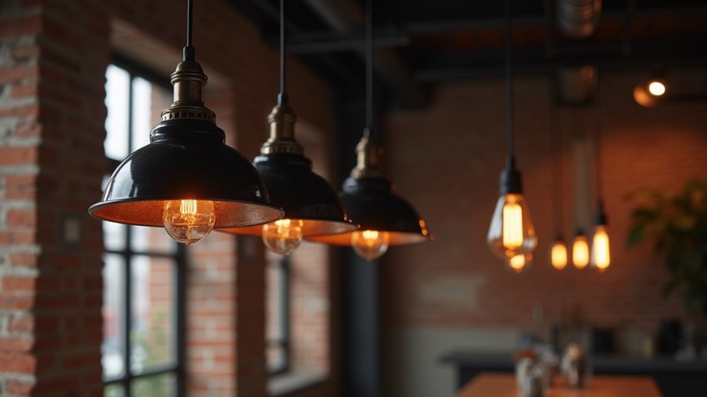 black copper industrial pendants