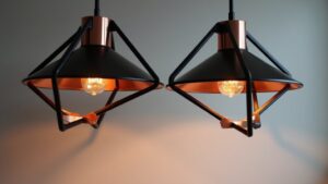 bold geometric pendant lights
