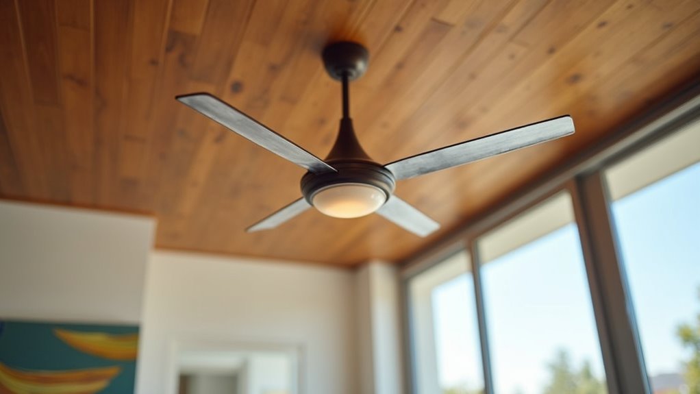 bronze retractable led fan
