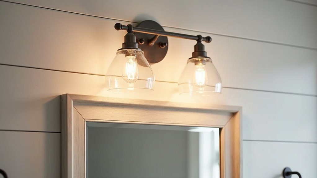 brushed nickel farmhouse sconce