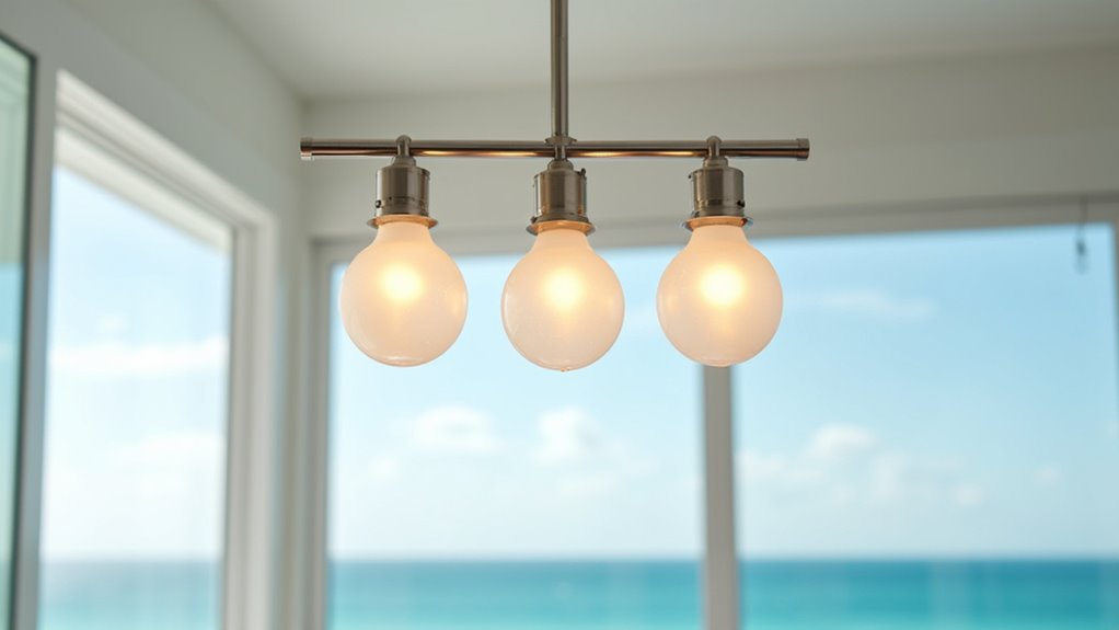 coastal glass shade fixture