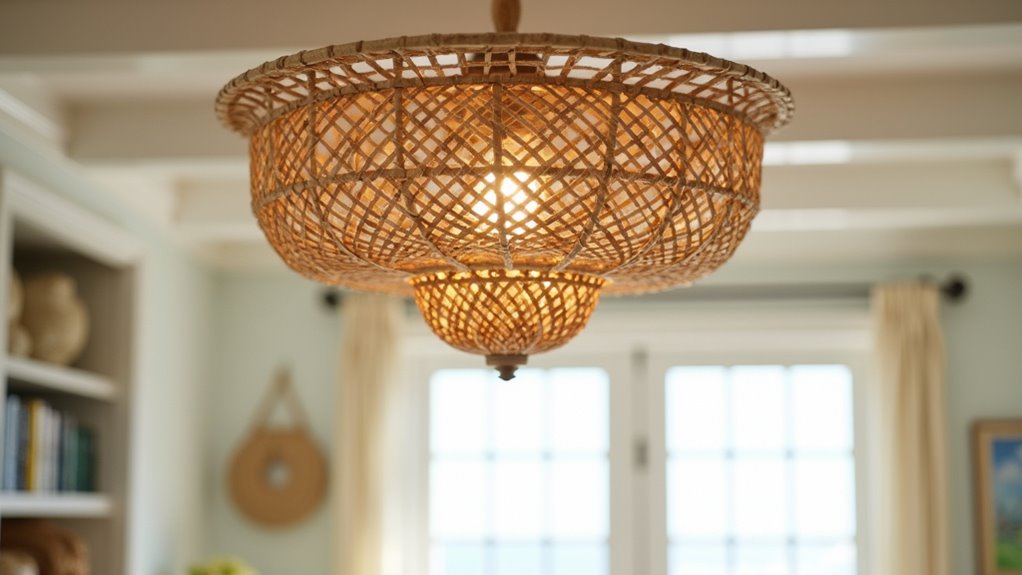 coastal rattan light fixture