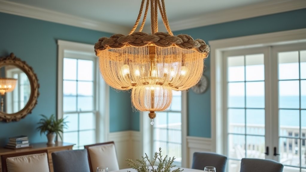 coastal vintage brass chandelier