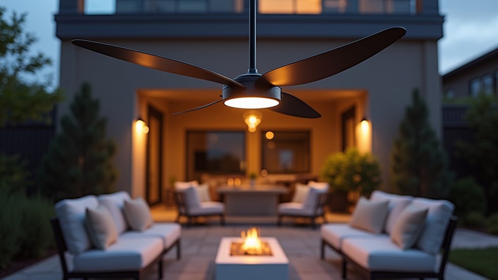 contemporary outdoor fan light