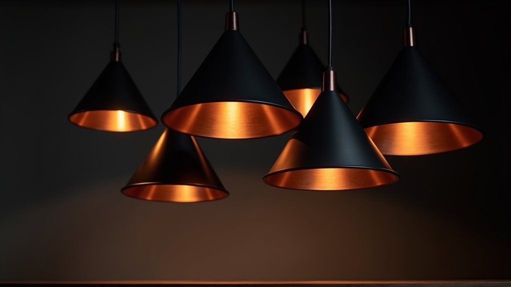 dramatic black copper clusters