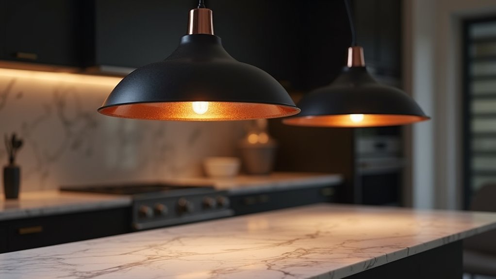 elegant black copper pendants