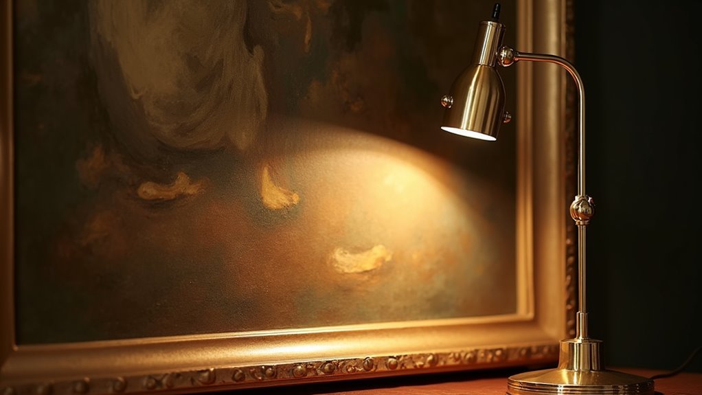 elegant cordless brass art lamp