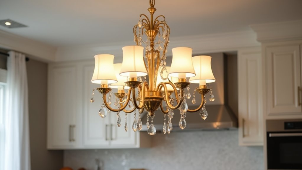 elegant gold white chandeliers
