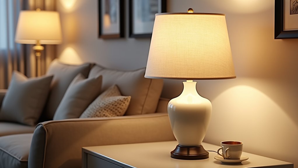 elegant linen drum shade