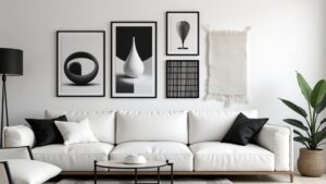 elegant monochrome wall art
