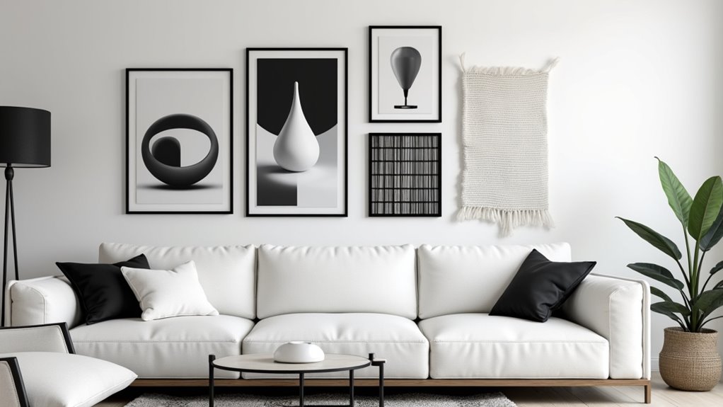 elegant monochrome wall art