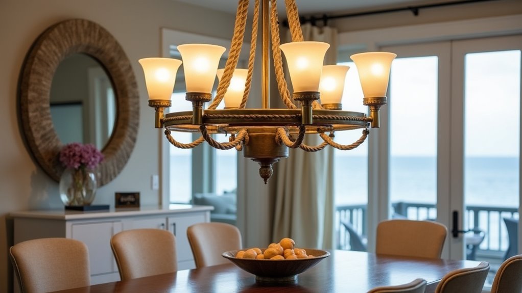 elegant nautical rope chandelier
