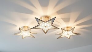 elegant star shaped flush fixture