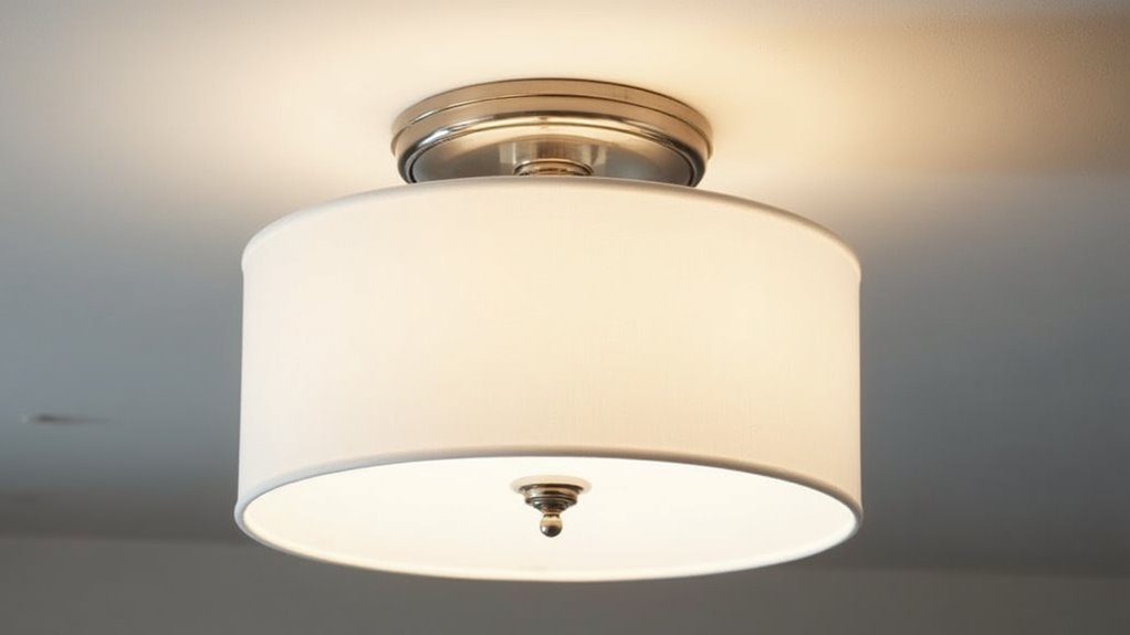elegant white fabric shade