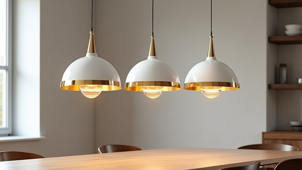 elegant white gold lighting