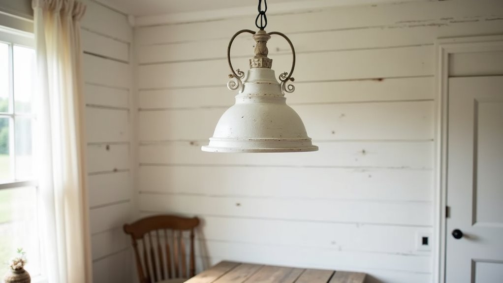 farmhouse white wood accents