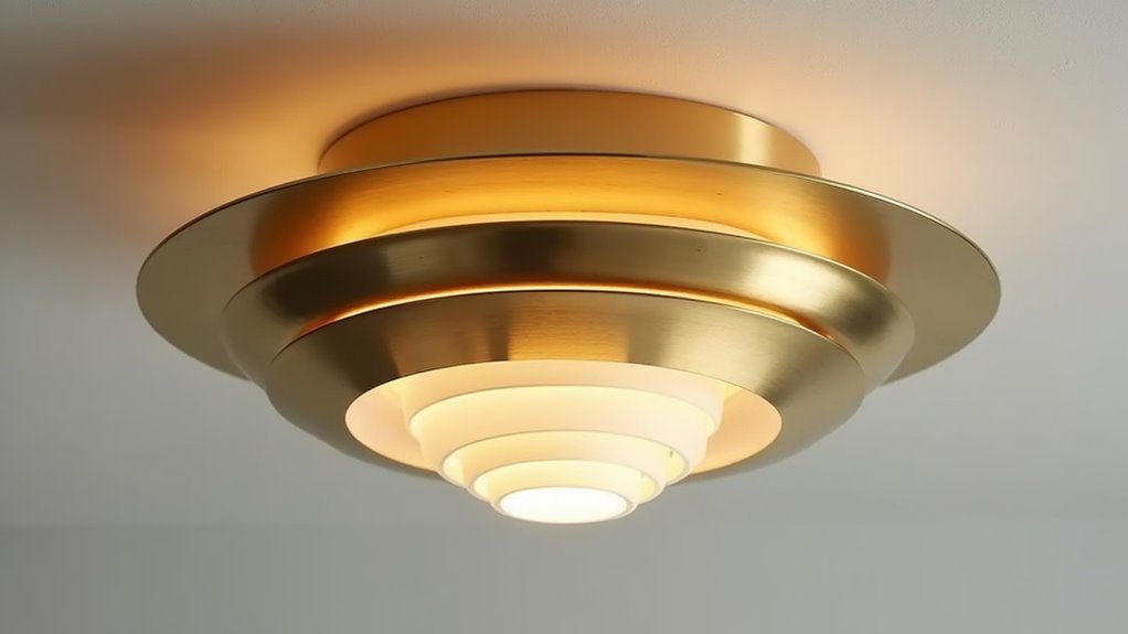 geometric tiered disc lights