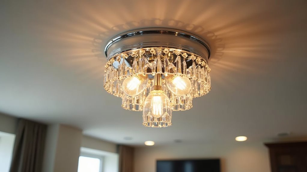 glam 3 light flush mount
