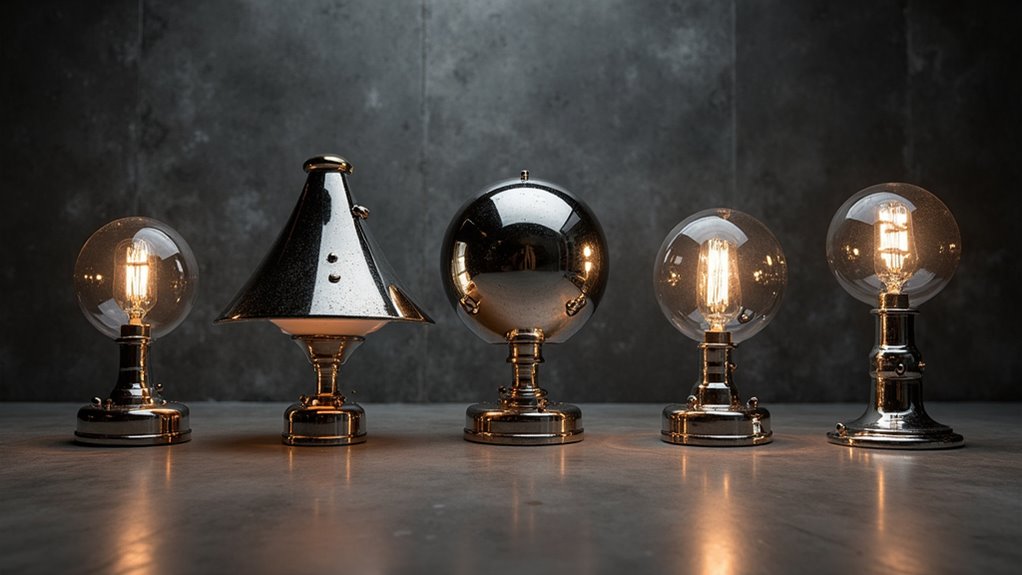 industrial chrome bathroom lighting