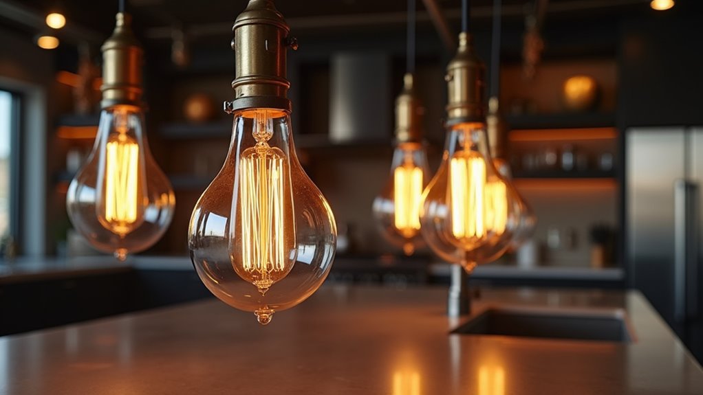 industrial glass steel pendant