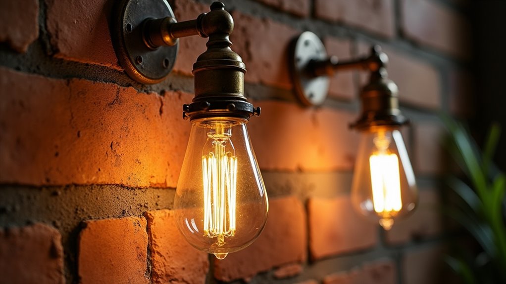 industrial vintage brass fixtures