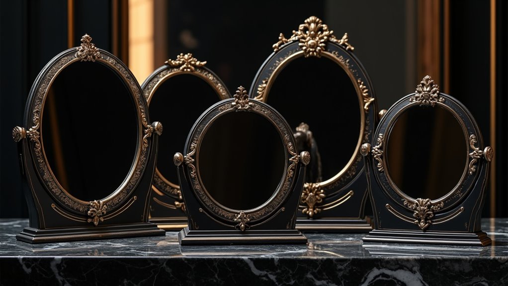 luxurious black gold frames