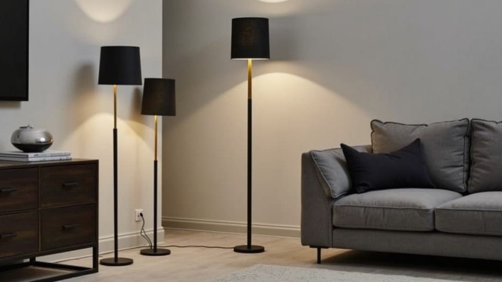 matte black brass lamp