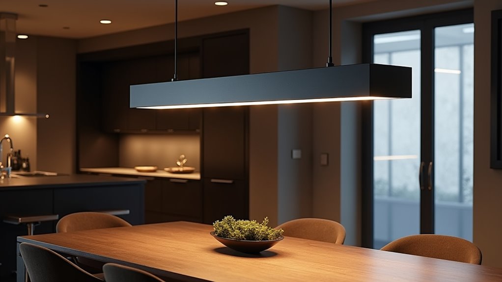matte black linear pendant