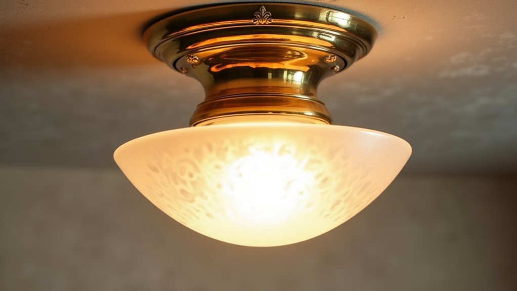 mid century brass glass elegance