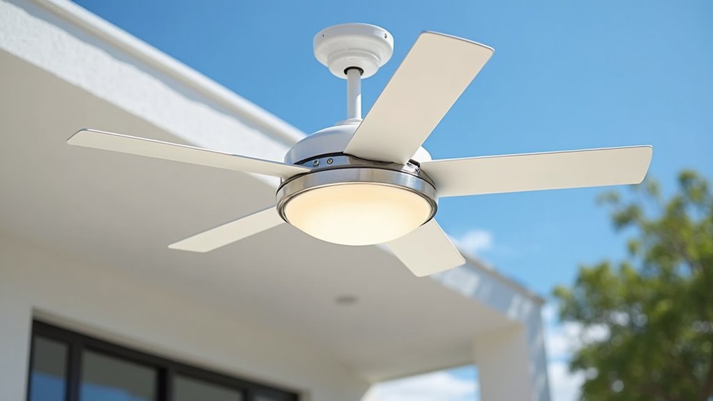 modern elegant white fan