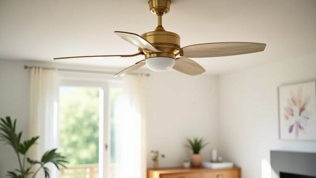 modern gold finish fan