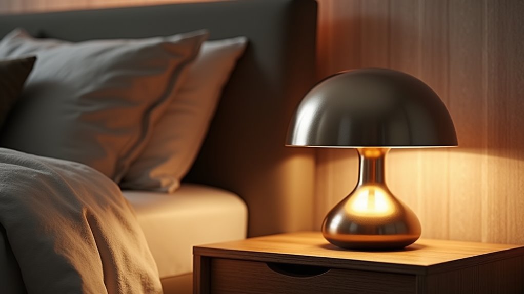 modern metal mushroom lamp