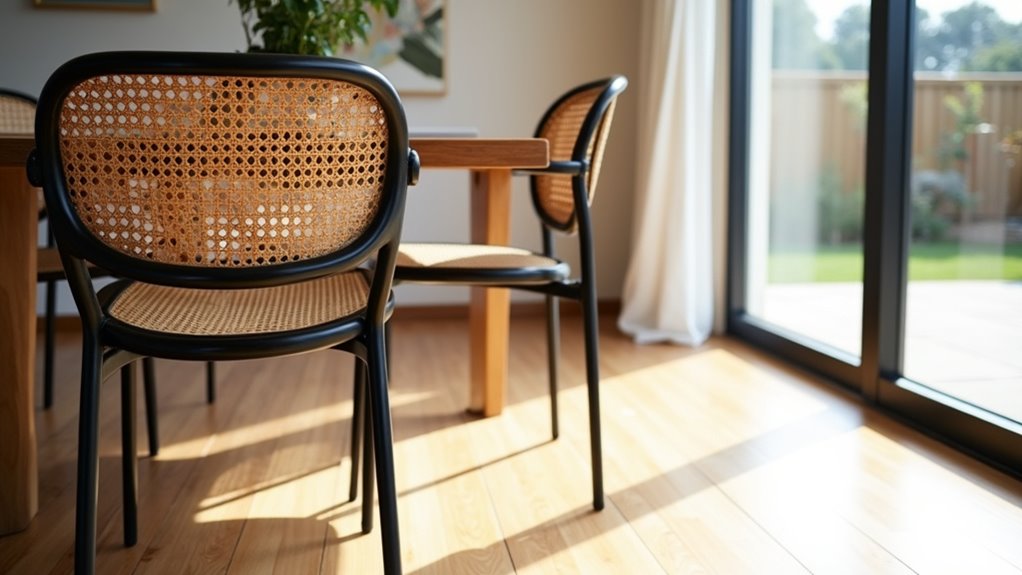 modern minimalist black rattan