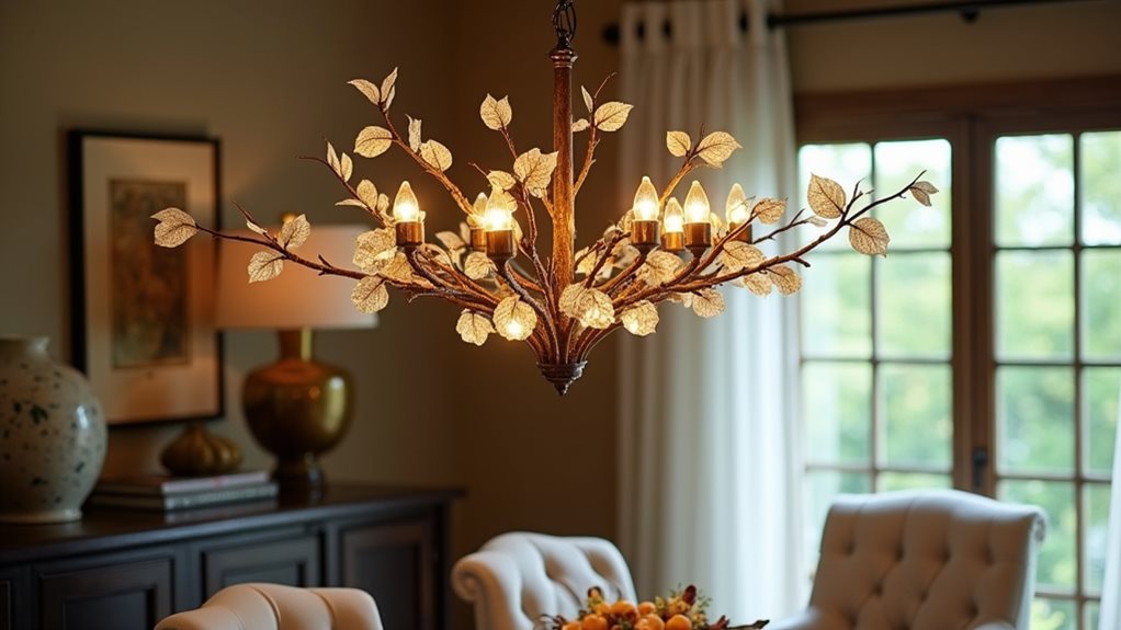 nature inspired dining chandelier elegance
