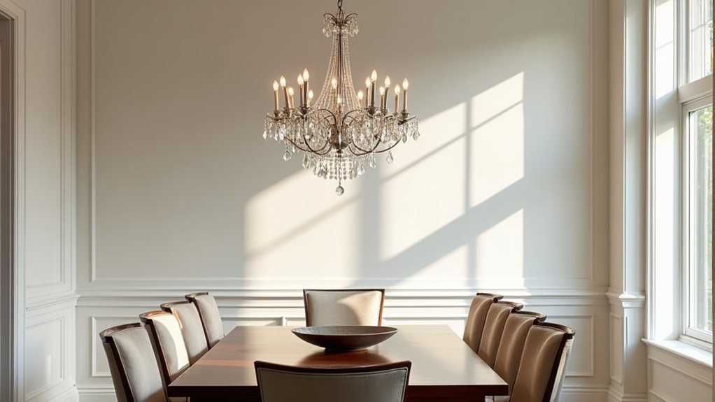 polished nickel chandelier elegance