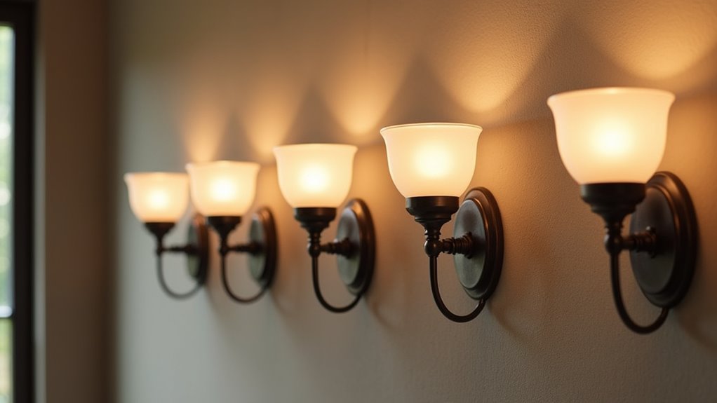 refined transitional style sconces
