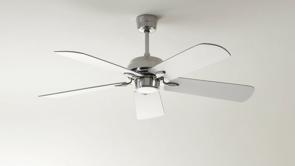 retractable chrome ceiling fan