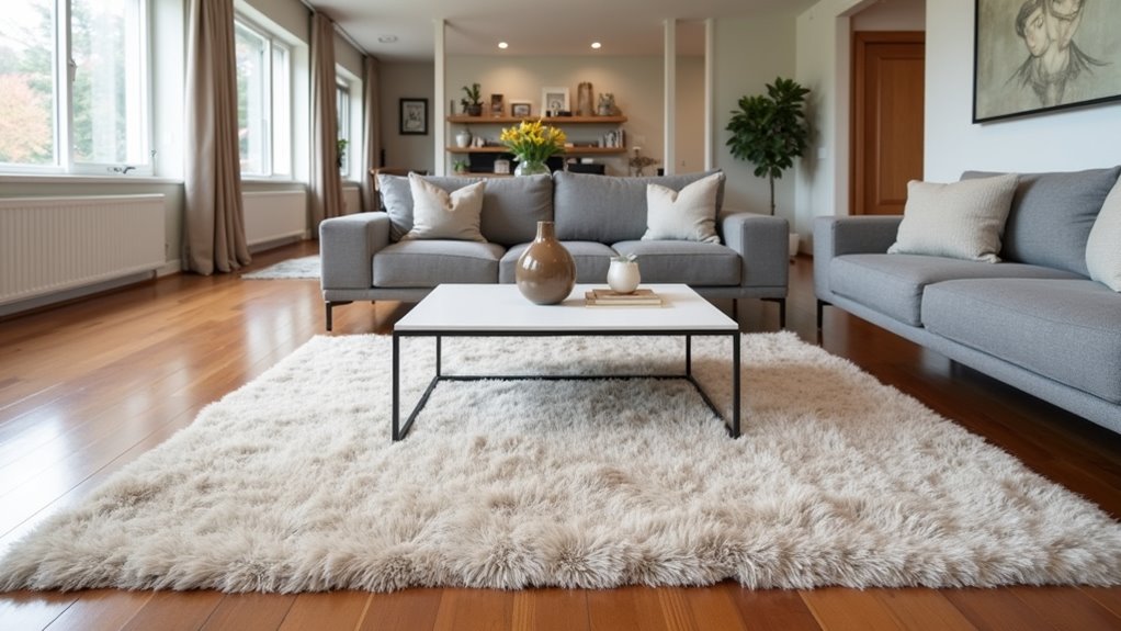 rug wall walkway spacing