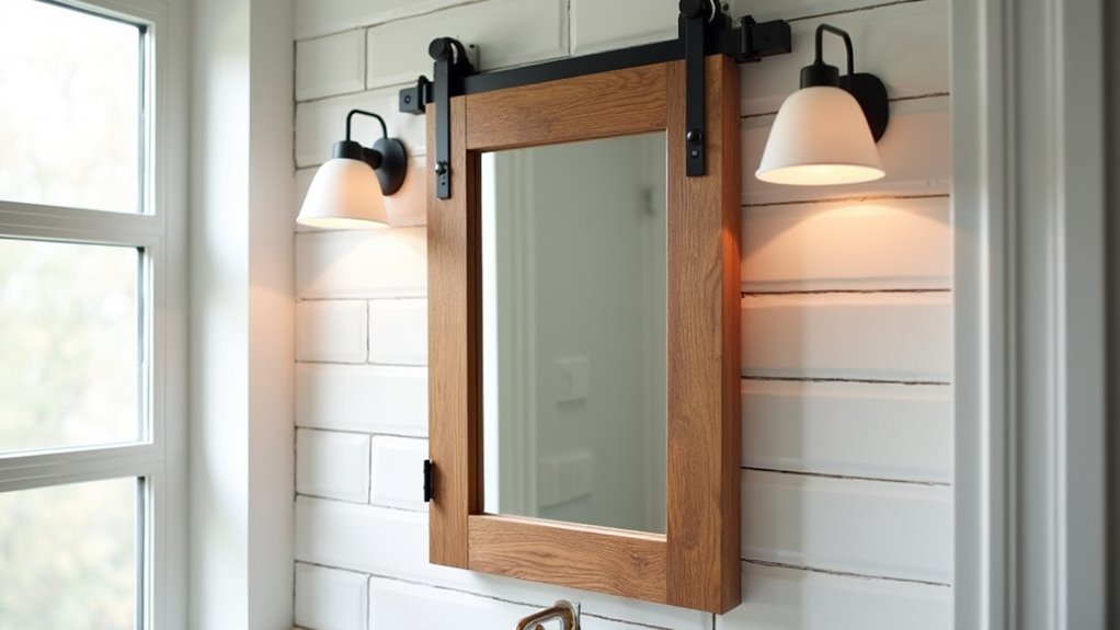 rustic barn door cabinet
