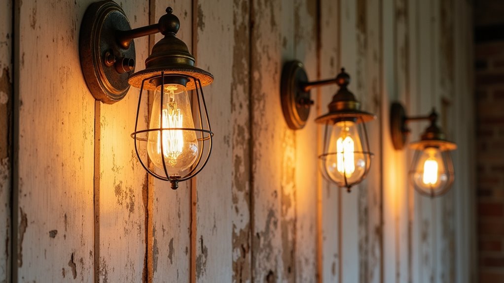 rustic farmhouse swing arm light