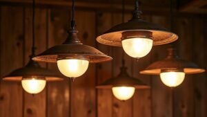 rustic flush mount lights