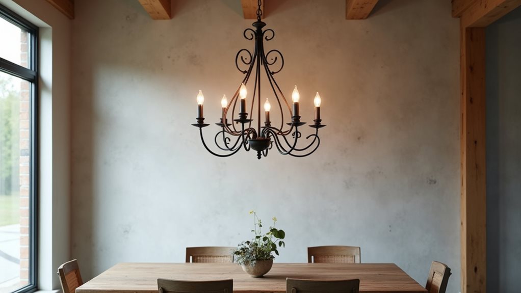 rustic industrial charm illuminated