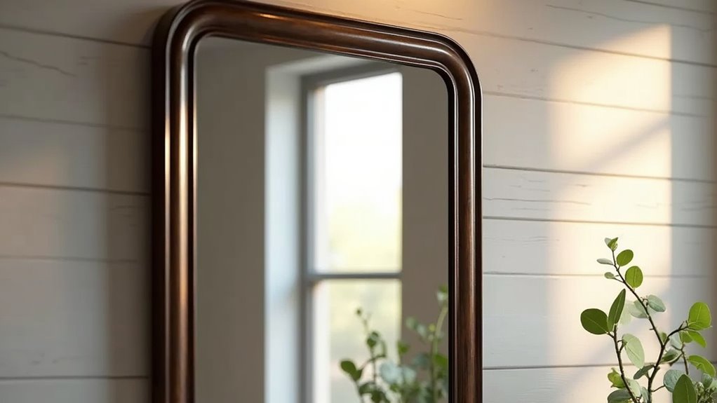 rustic rectangular pivot mirror