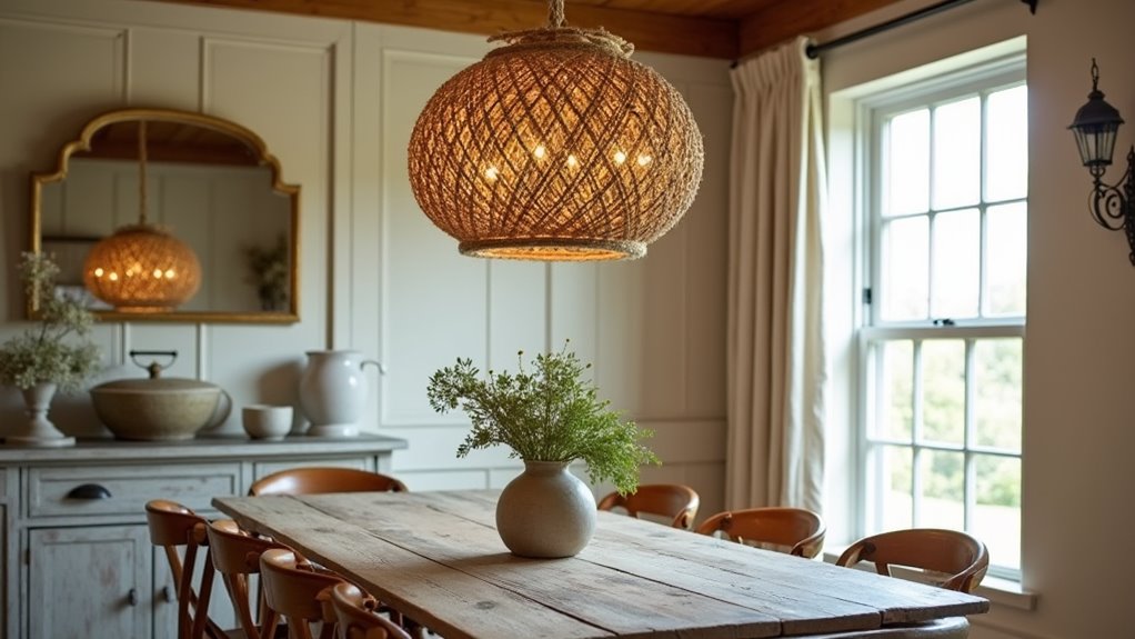 rustic rope bronze illumination