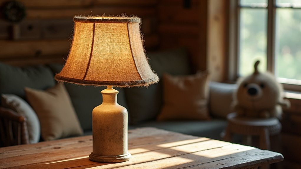 rustic woven jute shade