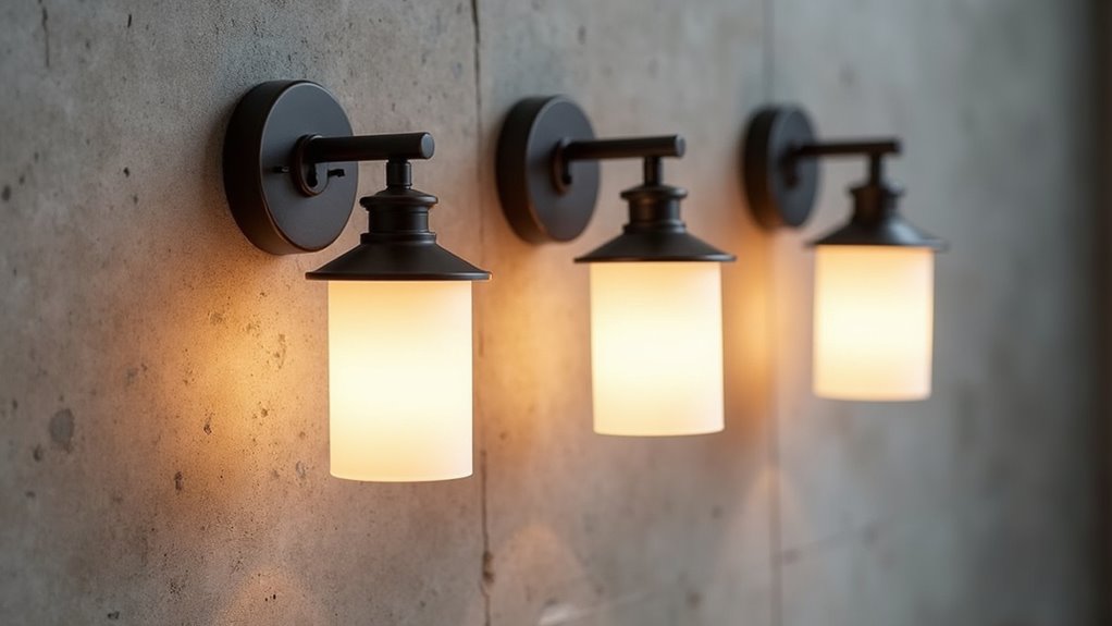sleek industrial bronze sconces