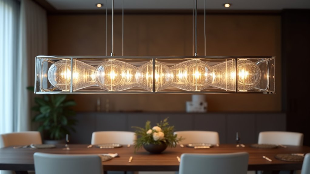 sleek stainless steel geometric